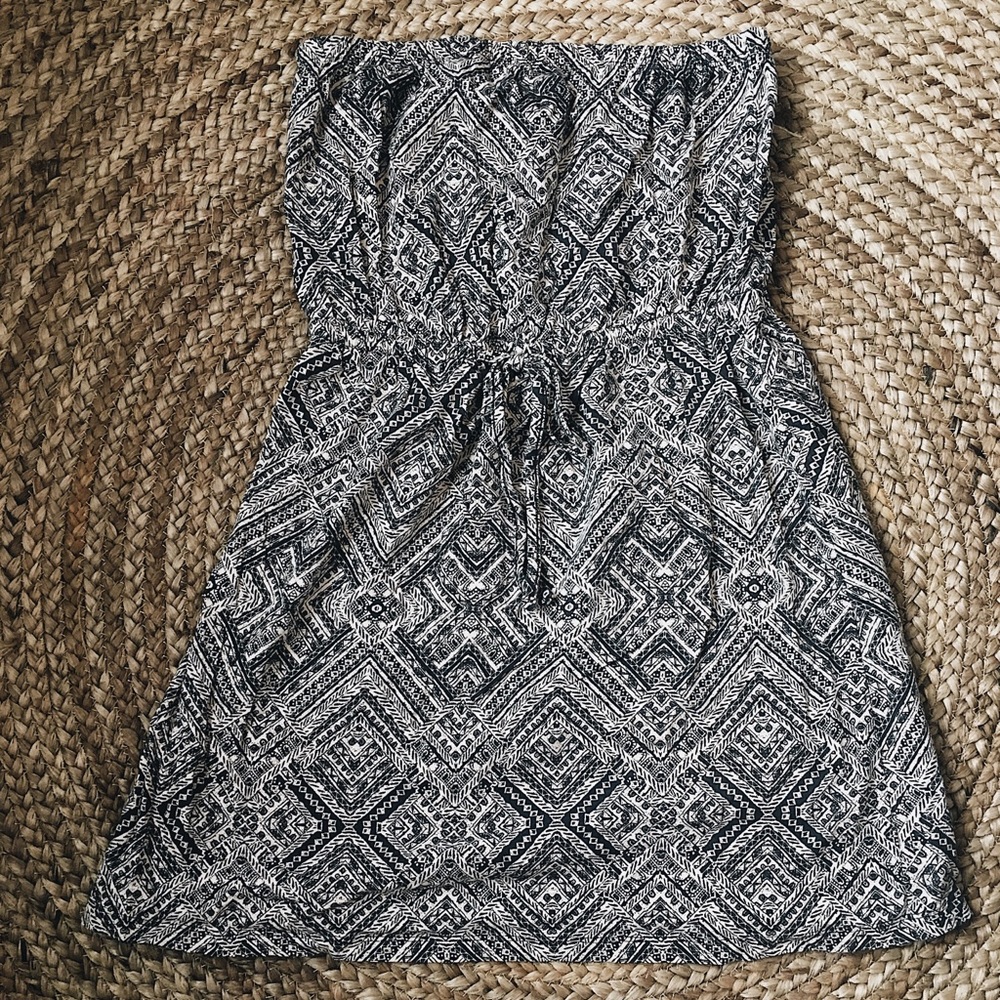 Strapless romper dress